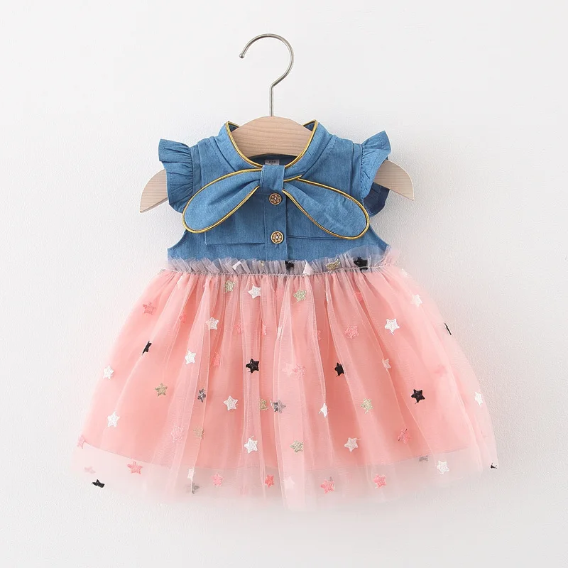 Tutu Denim pink dress