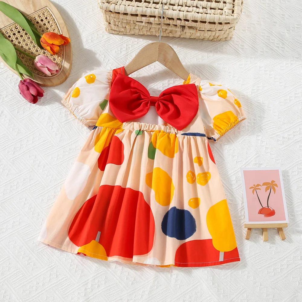 Orange Tie dress - with sleeves