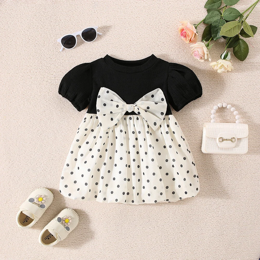 Dress Encanto Valeria with bow - Black