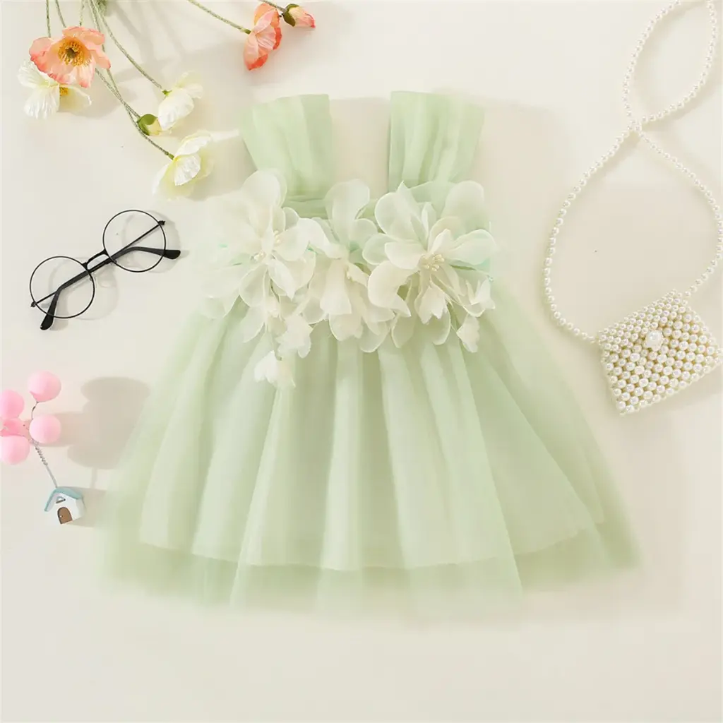 Abito da principessa per neonato -Verde