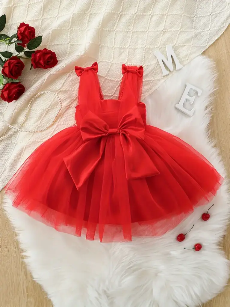 Gina Red - Pompom Dress